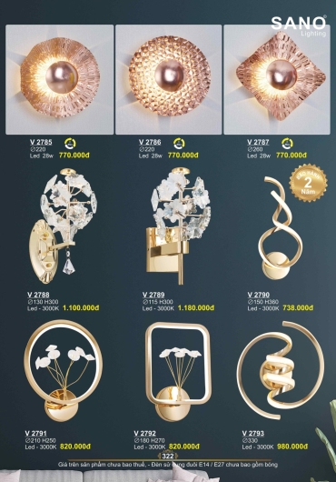 CATALOGUE ĐÈN TRANG TRÍ SANO - 2025