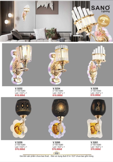 CATALOGUE ĐÈN TRANG TRÍ SANO - 2025