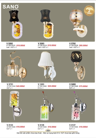 CATALOGUE ĐÈN TRANG TRÍ SANO - 2025