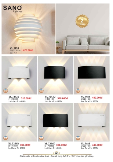 CATALOGUE ĐÈN TRANG TRÍ SANO - 2025