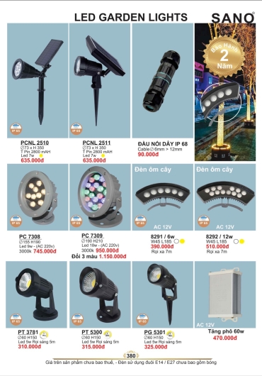CATALOGUE ĐÈN TRANG TRÍ SANO - 2025