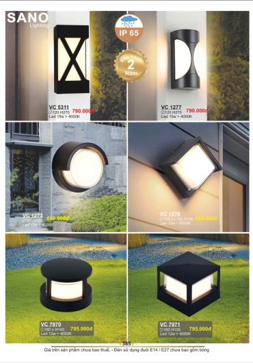 CATALOGUE ĐÈN TRANG TRÍ SANO - 2025