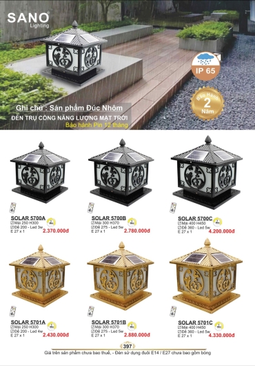 CATALOGUE ĐÈN TRANG TRÍ SANO - 2025