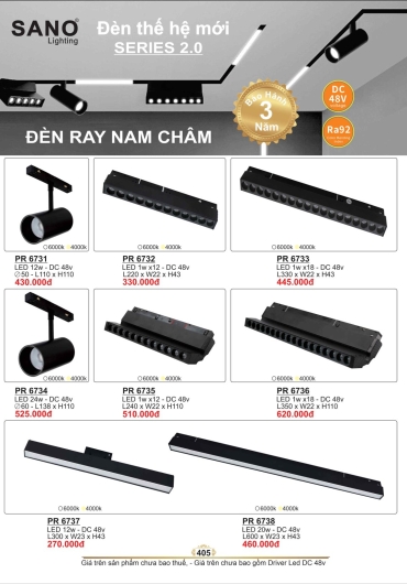 CATALOGUE ĐÈN TRANG TRÍ SANO - 2025