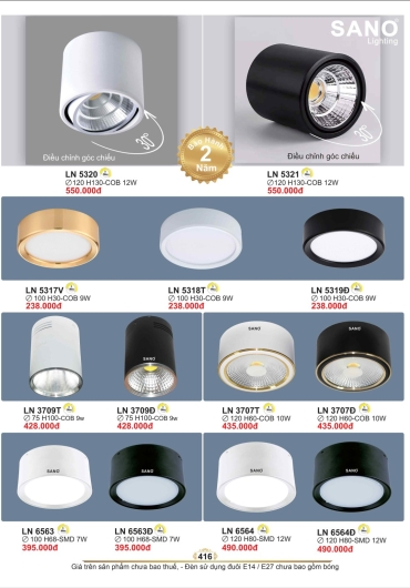 CATALOGUE ĐÈN TRANG TRÍ SANO - 2025