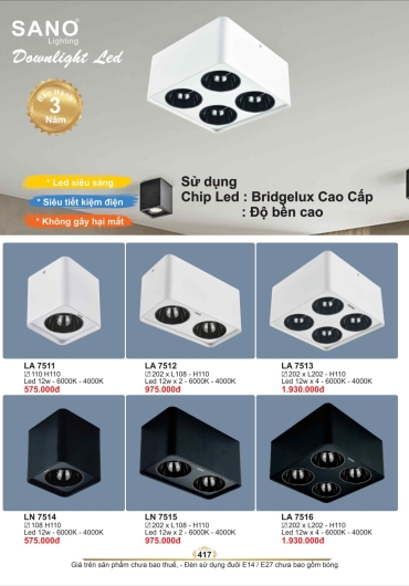 CATALOGUE ĐÈN TRANG TRÍ SANO - 2025