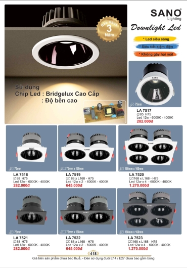 CATALOGUE ĐÈN TRANG TRÍ SANO - 2025