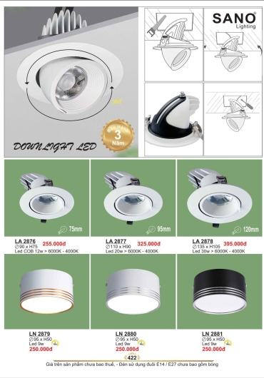 CATALOGUE ĐÈN TRANG TRÍ SANO - 2025