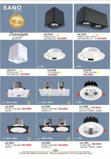 CATALOGUE ĐÈN TRANG TRÍ SANO - 2025