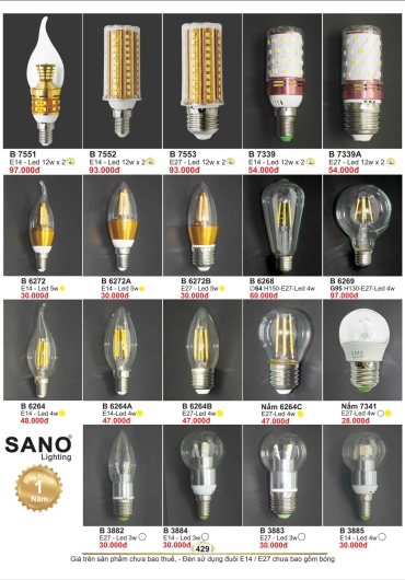 CATALOGUE ĐÈN TRANG TRÍ SANO - 2025