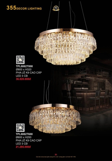 CATALOGUE ĐÈN TRANG TRÍ 355 - 2025