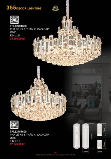 CATALOGUE ĐÈN TRANG TRÍ 355 - 2025
