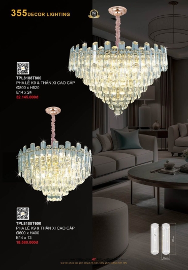 CATALOGUE ĐÈN TRANG TRÍ 355 - 2025