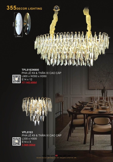 CATALOGUE ĐÈN TRANG TRÍ 355 - 2025