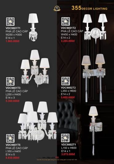 CATALOGUE ĐÈN TRANG TRÍ 355 - 2025