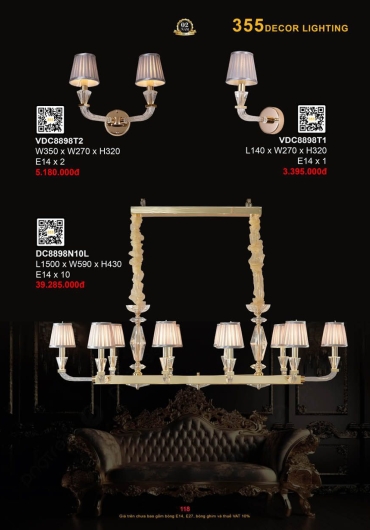 CATALOGUE ĐÈN TRANG TRÍ 355 - 2025