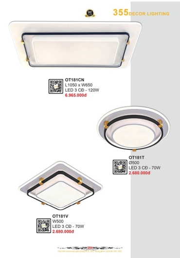 CATALOGUE ĐÈN TRANG TRÍ 355 - 2025