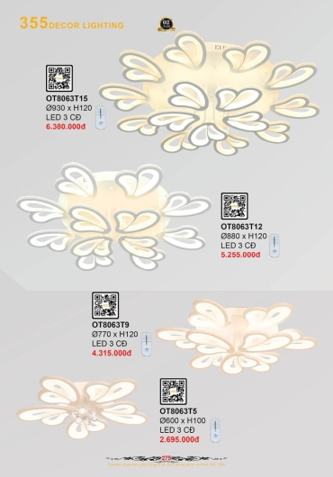 CATALOGUE ĐÈN TRANG TRÍ 355 - 2025