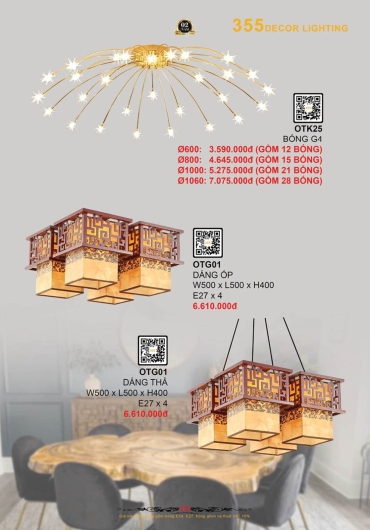 CATALOGUE ĐÈN TRANG TRÍ 355 - 2025