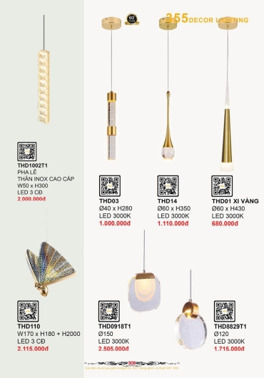 CATALOGUE ĐÈN TRANG TRÍ 355 - 2025