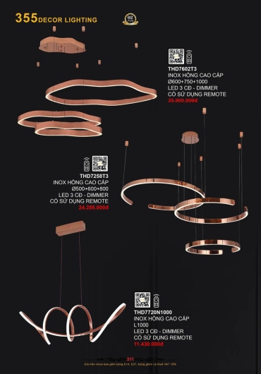 CATALOGUE ĐÈN TRANG TRÍ 355 - 2025