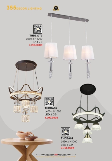CATALOGUE ĐÈN TRANG TRÍ 355 - 2025
