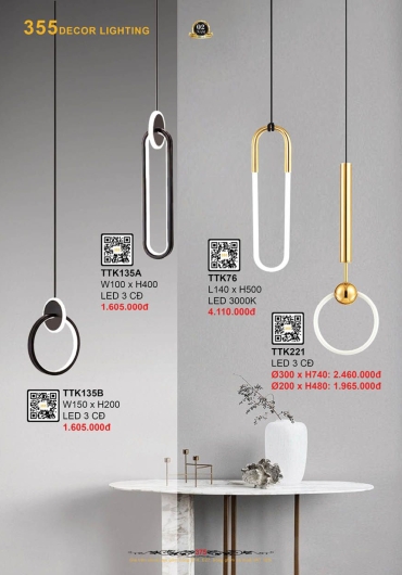 CATALOGUE ĐÈN TRANG TRÍ 355 - 2025