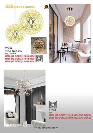 CATALOGUE ĐÈN TRANG TRÍ 355 - 2025