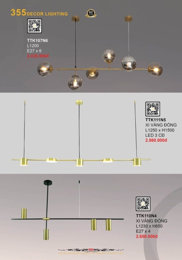 CATALOGUE ĐÈN TRANG TRÍ 355 - 2025