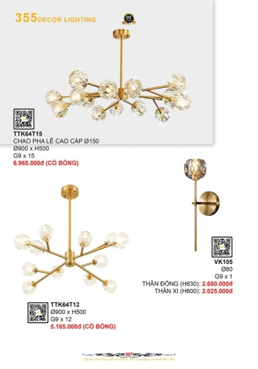 CATALOGUE ĐÈN TRANG TRÍ 355 - 2025
