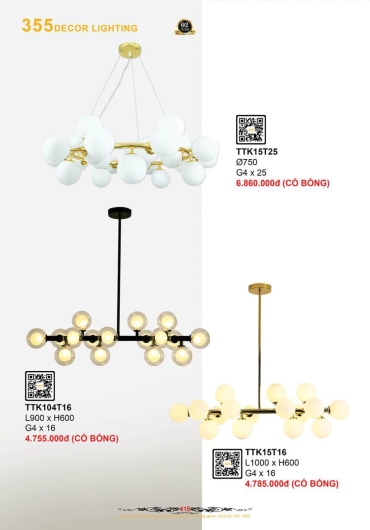 CATALOGUE ĐÈN TRANG TRÍ 355 - 2025