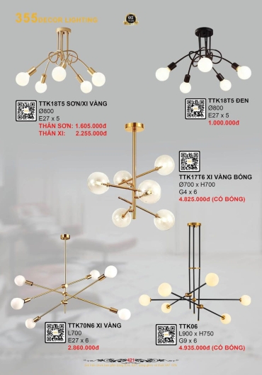 CATALOGUE ĐÈN TRANG TRÍ 355 - 2025