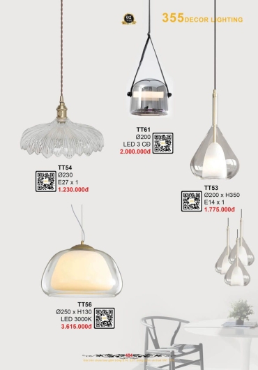 CATALOGUE ĐÈN TRANG TRÍ 355 - 2025