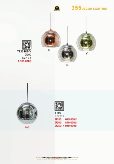 CATALOGUE ĐÈN TRANG TRÍ 355 - 2025