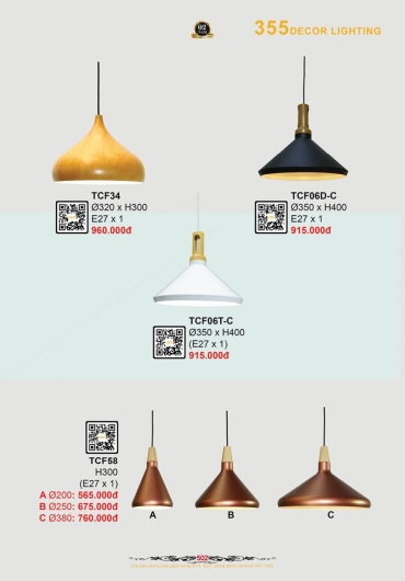 CATALOGUE ĐÈN TRANG TRÍ 355 - 2025