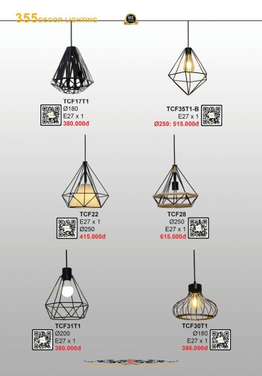 CATALOGUE ĐÈN TRANG TRÍ 355 - 2025