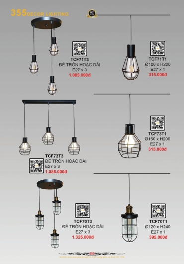 CATALOGUE ĐÈN TRANG TRÍ 355 - 2025