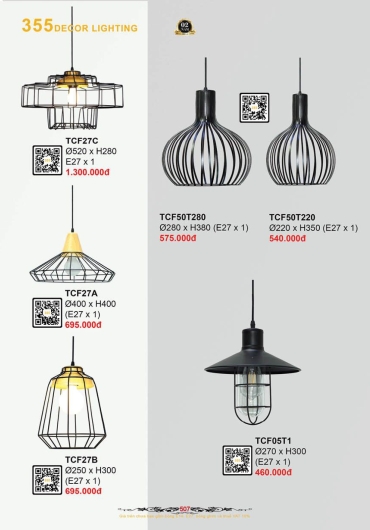CATALOGUE ĐÈN TRANG TRÍ 355 - 2025
