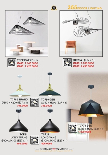 CATALOGUE ĐÈN TRANG TRÍ 355 - 2025