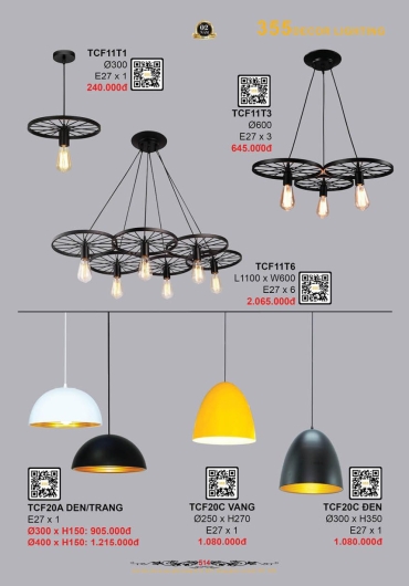 CATALOGUE ĐÈN TRANG TRÍ 355 - 2025