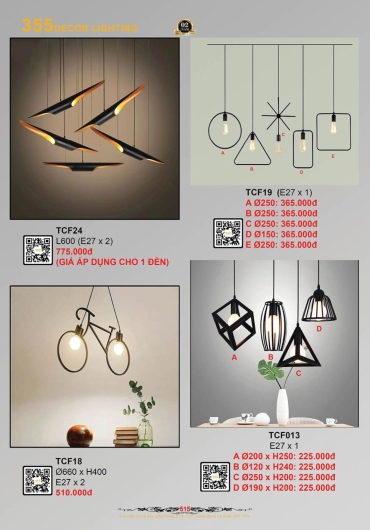 CATALOGUE ĐÈN TRANG TRÍ 355 - 2025