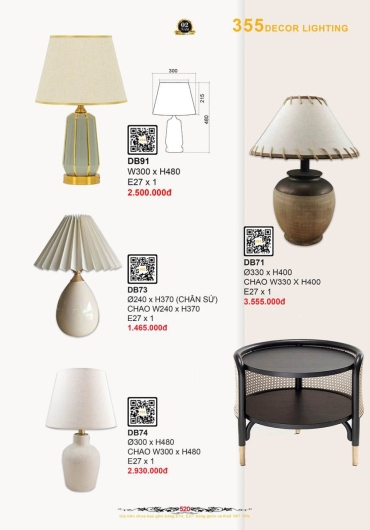 CATALOGUE ĐÈN TRANG TRÍ 355 - 2025