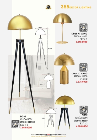 CATALOGUE ĐÈN TRANG TRÍ 355 - 2025