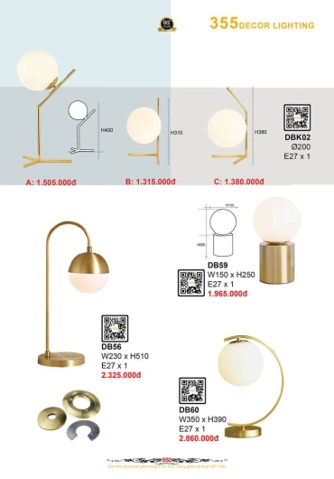 CATALOGUE ĐÈN TRANG TRÍ 355 - 2025