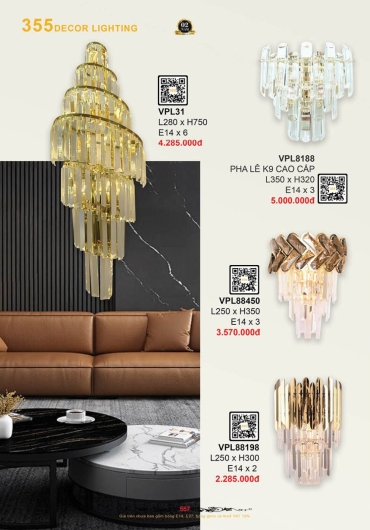 CATALOGUE ĐÈN TRANG TRÍ 355 - 2025