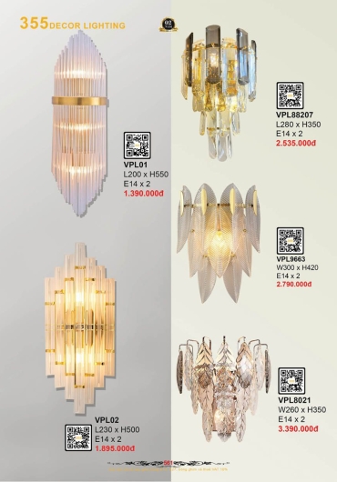 CATALOGUE ĐÈN TRANG TRÍ 355 - 2025