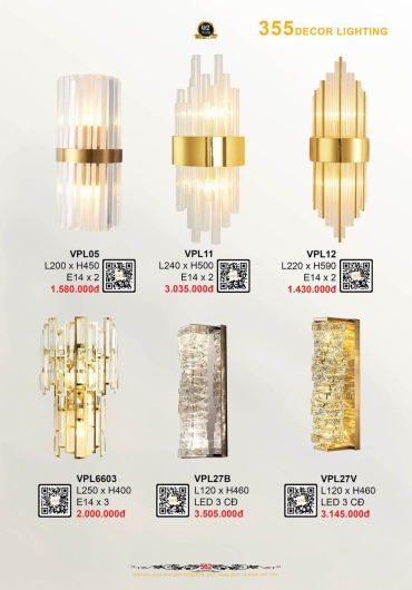 CATALOGUE ĐÈN TRANG TRÍ 355 - 2025