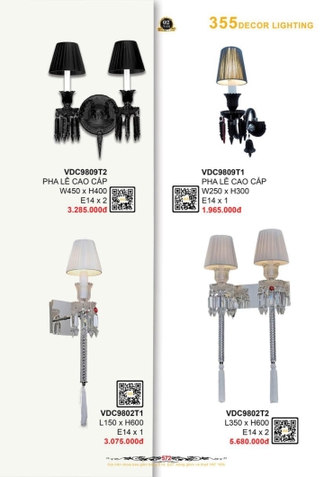CATALOGUE ĐÈN TRANG TRÍ 355 - 2025