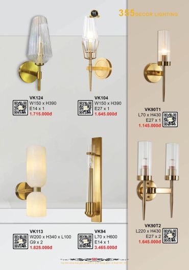 CATALOGUE ĐÈN TRANG TRÍ 355 - 2025