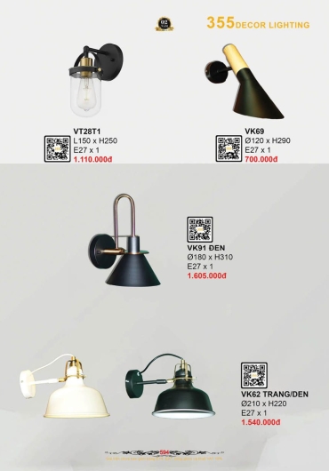 CATALOGUE ĐÈN TRANG TRÍ 355 - 2025